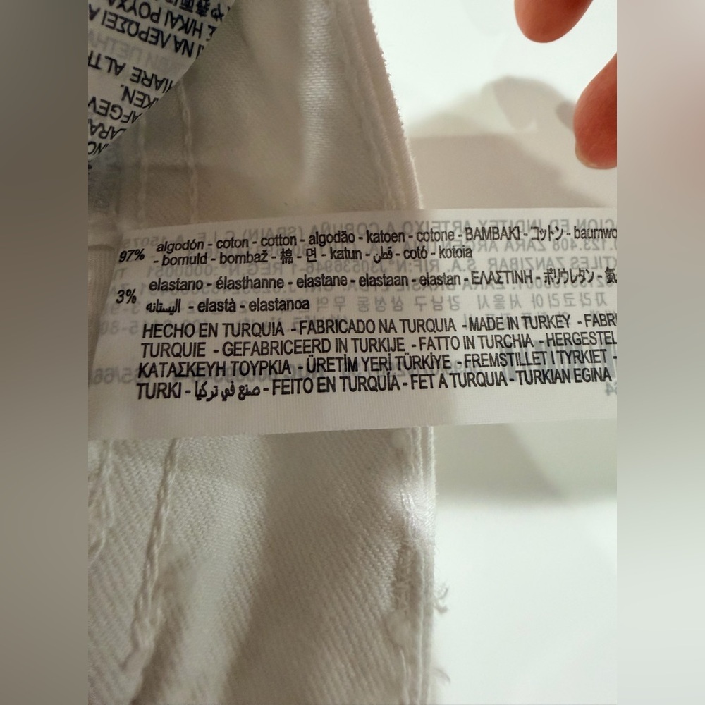 Zara White Denim Mid Rise Skinny Jeans size 4 - Picture 9 of 9